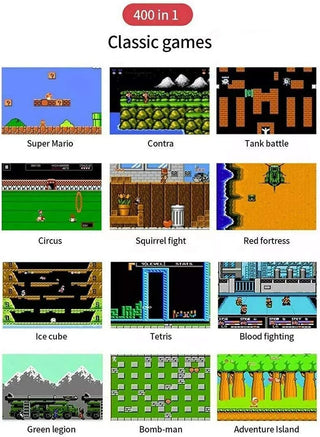 AWH SUP Game Box Plus 400 in 1 Retro Games UPGRADED VERSION mini Portable Console Handheld Gift By PRIME TECH ™ (Blue)