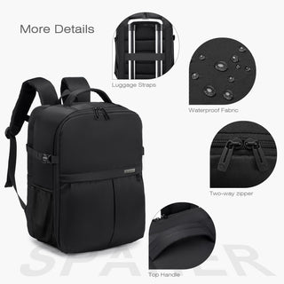 SPAHER Cabin Bag 40x30x20 Wizzair Underseat Laptop Backpack 15.6 Inch for School Carry On Bag Luggage Travel Backpack Hand Luggage Backpack Casual Daypack Approved Holdall Rucksack Flight Bag Beige