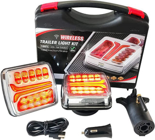 UNIFULL Wireless LED Trailer Light Kit, Magnetic Towing Lights for Trailers, Trucks, Tractors, Lorries, Vans, Campers, Boats