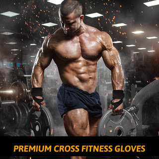 McMola Ventilated Gym Workout Gloves Cross Training Weight Lifting Gloves with Built-in Wrist Wrap Support for Men and Women, Non-Slip Silicone Padding, Palm Protection & Wrist Protection (XL)
