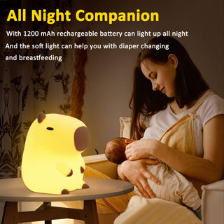 OkiyiD Duck Night Light, Cute Duck Gifts for Girl, Duck Lamp Gifts Dorm Decor Lamp for Nursery, ABS+SIL, Touch Control, Portable and Rechargeable Dimmable, Birthday Gifts for Boys Girls (DoDo Duck)