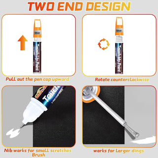 Galitoon Grey Touch Up Paint Pen for Cars, Car Paint Scratch Repair, Two-In-One Car Touch Up Paint Fill Paint Pen, Quick & Easy Solution to Repair Minor Automotive Scratches 0.8 fl oz