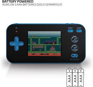 My Arcade Gamer V Portable - Handheld Gaming System - 220 Retro Style Games - Lightweight Compact Size - Battery Powered - Full Color Display - Volume Buttons - Blue