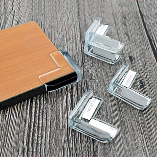 Gudui ‎SHOWAY Corner Guards (12 Pack) Clear Protectors | High Resistant Adhesive Gel Best Baby Proof Stop Child Head Injuries Tables, Furniture & Sharp Corners Proofing (L-Shaped).