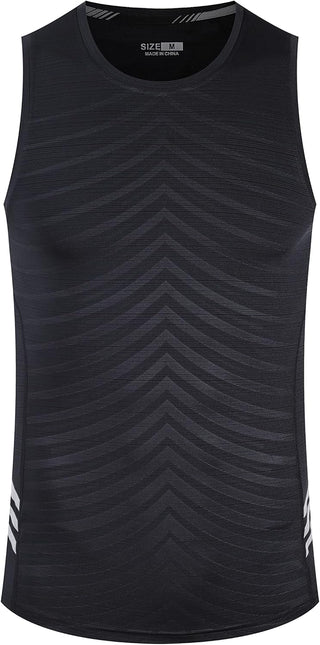 Rldym Men's Sleeveless Sports Undershirt Quick Dry Muscle Tank Tops Base Layer Vests Breathable Sport Clothing for Cycling Running Jogging Gym Vest