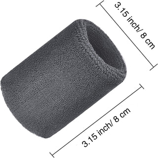 6 Pack Wrist Sweatbands Tennis Wrist Bands Absorbent Sweatbands for Football Basketball Running Athletic Sports and Working Out