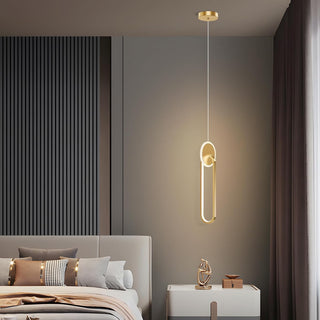 YT YATAI LIGHTING Modern LED Pendant Light for Bedroom and Living Room, Small Single Mini Bedside Pendant Stylish Adjustable Height and 3 Color Temperature