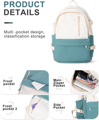 VECAVE Lightweight Casual Laptop Backpack Purse for Women,Travel Backpack with laptop compartment