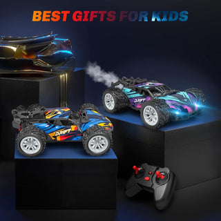 TERRIFI Remote Control Car, 2.4GHz Spray Hobby Rc Racing Car with Rechargeable Batteries, Suitable for Boys Girls Birthday Gift