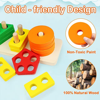 BUY4LESS - Wooden Kids Educational Piano Xylophone, Educational Musical Instruments Toy, 8 Key Scales (Xylophone)