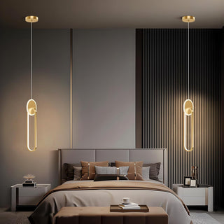 YT YATAI LIGHTING Modern LED Pendant Light for Bedroom and Living Room, Small Single Mini Bedside Pendant Stylish Adjustable Height and 3 Color Temperature
