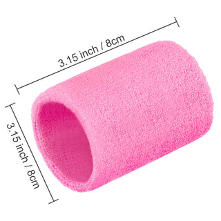 6 Pack Wrist Sweatbands Tennis Wrist Bands Absorbent Sweatbands for Football Basketball Running Athletic Sports and Working Out