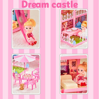 Beauenty Doll House,Dream House for Girls Pretend Toys-5 Story 19 Rooms Dollhouse,Toddler Playhouse DIY Building Kids Gift for for 3-10 Year Old Girls. (Style1)