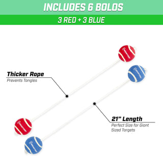 GoSports Premium Ladder Toss Outdoor Game Set with 6 Bolo Balls, Travel Carrying Case and Score Trackers - Choose Between Standard and Giant Size Sets