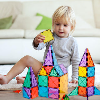 GRAFLO Magnetic Building Blocks & Construction Blocks Set for Kids - 68 Pcs Vibrant 3D Building Set as Education Toys - Magnetic Toys & Tiles for Kids - Magnetic Block for Kids - Toy for Kids 3+ Years