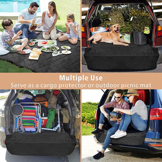 NeoStyle Cargo Liner for Dogs,135 * 200cm Waterproof Non-Slip Pet Cargo Cover Dog Cushion,Car Trunk Cover,Anti-Dirty Quilted Oxford Fabric Trunk Protection Seat Cover for SUV, Car(black(135 * 200cm))