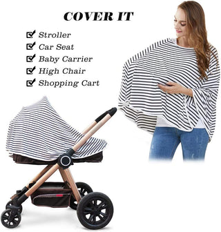 ChicAbode Baby Nursing Cover & Nursing Poncho, 360° Full Privacy Breastfeeding Protection, Shopping Cart Stroller Cover, Multi-Use Cover for Baby Car Seat Canopy, Baby Shower Gifts for Boy&Girl