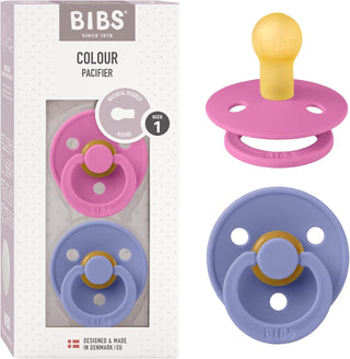 Bibs Pacifier Size 1 - Baby 0-6M (2pcs) - Ivory/Blush