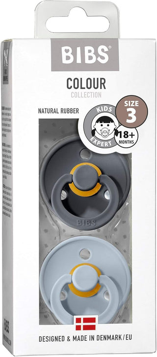 Bibs Pacifier Size 1 - Baby 0-6M (2pcs) - Ivory/Blush