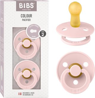 Bibs Pacifier Size 1 - Baby 0-6M (2pcs) - Ivory/Blush