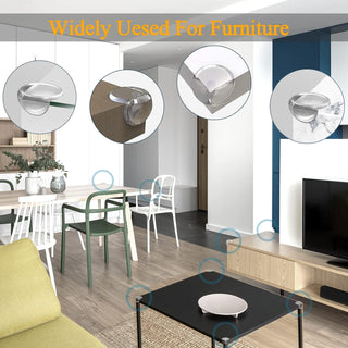 Gudui ‎SHOWAY Corner Guards (12 Pack) Clear Protectors | High Resistant Adhesive Gel Best Baby Proof Stop Child Head Injuries Tables, Furniture & Sharp Corners Proofing (L-Shaped).