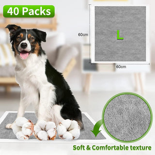 Mumoo Bear Pet Training Pads Super Absorbent Puppy Pads Anti Slip Toilet Pee Mat, Leak Proof & Quick Dry Pet Pads for Dogs Cats Rabbits Pets (40 PACK-60 * 60CM)