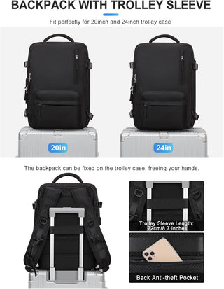 Dorany Extra Large Travel Backpack for Women as Person Item Flight Approved, 40L Carry On Backpack, 17 Inch Laptop Backpack, Waterproof Backpack, Hiking Backpack, School Bag