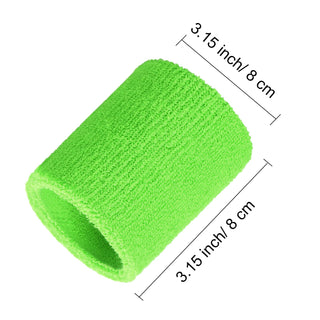 6 Pack Wrist Sweatbands Tennis Wrist Bands Absorbent Sweatbands for Football Basketball Running Athletic Sports and Working Out