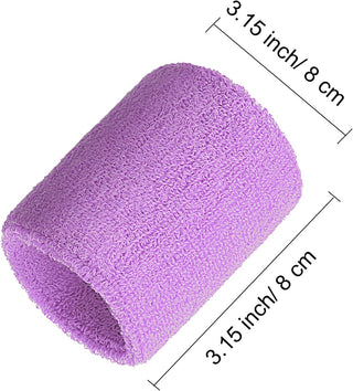 6 Pack Wrist Sweatbands Tennis Wrist Bands Absorbent Sweatbands for Football Basketball Running Athletic Sports and Working Out