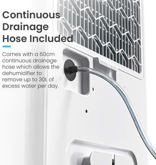 Pro Breeze 30L/Day Dehumidifier - Smart Compressor Dehumidifier with App, Wi-Fi, Continuous Drainage, 4L Water Tank, 24h Timer & Auto Defrost, Mould Remover & Moisture Absorber for Home & Bathroom