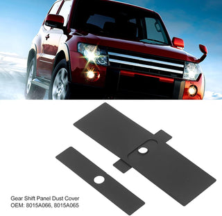 GUPE Car Shift Panel Dust Cover, 8015A066 8015A065 2PCs Shift Lever Panel Trim Strip Easy to Install Gear Shift Panel Cover Replacement for Mitsubishi Pajero V93 V80 V87 V97