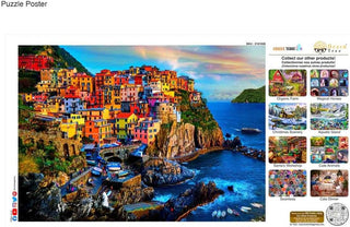 BRAIN TREE Amsterdam 1000 Piece Puzzles for Adults Kids 12+ Unique Puzzles 4 Puzzle Sorting Trays, Droplet Technology for Anti Glare & Soft Touch 27.5Lx19.5W Inch