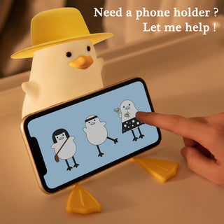 OkiyiD Duck Night Light, Cute Duck Gifts for Girl, Duck Lamp Gifts Dorm Decor Lamp for Nursery, ABS+SIL, Touch Control, Portable and Rechargeable Dimmable, Birthday Gifts for Boys Girls (DoDo Duck)
