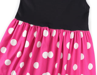 WonderBabe Girl Costume Polka Dots Tulle Tutu Dresses Princess Fancy Dress Up Halloween Birthday Party Dress with Ears Headband