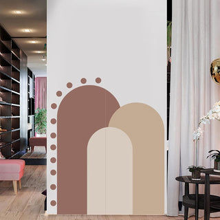 CAMAQUI Large Bohemian Arch Wall Decal Boho Rainbow Abstract Wallpaper Wall Stickers for Girls Bedroom Toddler Room Nursery Wall Decor