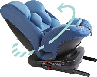 MOON Rover Car Seat – Baby Travel Gear Group 0-1-2-3 360 Degree Carrier w/Isofix 0-12yr Safety Products Rear & Forward Convertible Accessories - Grey