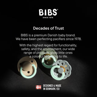 Bibs Pacifier Size 1 - Baby 0-6M (2pcs) - Ivory/Blush