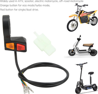 SRTK Electric Bike Switch, Handlebar Switch IPX4 Waterproof Wear Prevention Anti-Aging For Low Speed ATV Scooter
