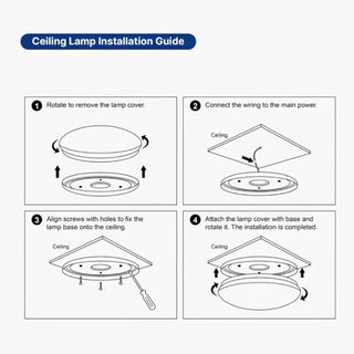 HUA QIANG WANG LED Flush Mount Ceiling Light,60W 3-Color Changeable Ceiling Lamp,Round Modern Ceiling Lighting Fixture for Living Room Dining Room Bedroom Kitchen Island(40cm)