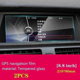 SHAARI Screen Protector Foils Compatible With BMW For X5 X6 E70 E71 2008-2013 2014 201 Car Interior LCD Screen Tempered Glass Protective Film GPS Navigation Film Refit (Color : 1PCS)