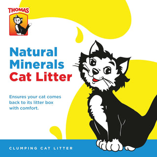 Thomas Cat Litter, Natural Minerals Litter Sand, This Cat Litter Clumping and Highly Absorbent Nature Will Ensure Your Cat Will Come Back to its Cat Litter Box with Comfort, Bag of 5kg