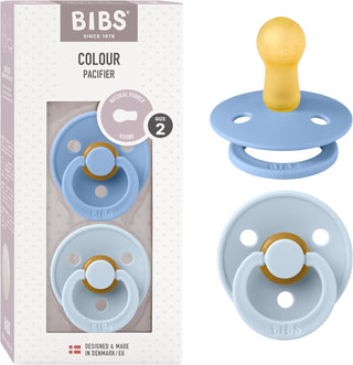 Bibs Pacifier Size 1 - Baby 0-6M (2pcs) - Ivory/Blush