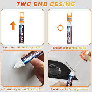 Galitoon Grey Touch Up Paint Pen for Cars, Car Paint Scratch Repair, Two-In-One Car Touch Up Paint Fill Paint Pen, Quick & Easy Solution to Repair Minor Automotive Scratches 0.8 fl oz