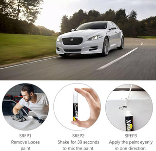 TOULIFLY Fill Paint Pen Car, Car Scratch Repair Pen, White Touch Up Paint for Cars Special-Purpose Paint Touch-up Pen Multi-color Optional for Various Cars (WHITE)