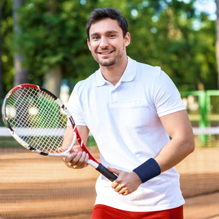 6 Pack Wrist Sweatbands Tennis Wrist Bands Absorbent Sweatbands for Football Basketball Running Athletic Sports and Working Out