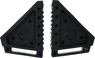 Maxxhaul 70472 Solid Rubber Heavy Duty Black Wheel Chock 2-Pack, 8" X 4" X 6"