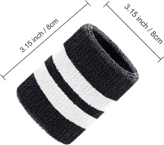 6 Pack Wrist Sweatbands Tennis Wrist Bands Absorbent Sweatbands for Football Basketball Running Athletic Sports and Working Out