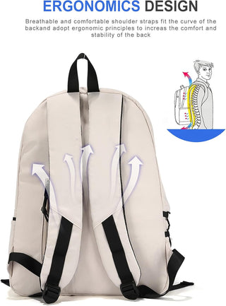 VECAVE Lightweight Casual Laptop Backpack Purse for Women,Travel Backpack with laptop compartment