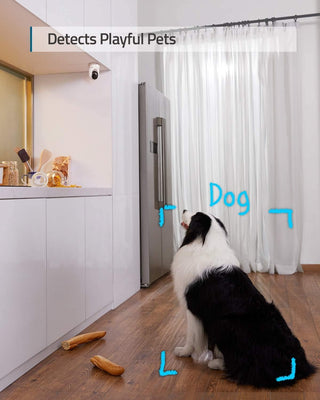 eufy Security 2K Indoor Cam Pan & Tilt, Home Security Indoor Camera, Human and Pet AI, Works with Voice Assistants, Motion Tracking, Night Vision, MicroSD Card Required, HomeBase Not Required.