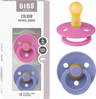 Bibs Pacifier Size 1 - Baby 0-6M (2pcs) - Ivory/Blush